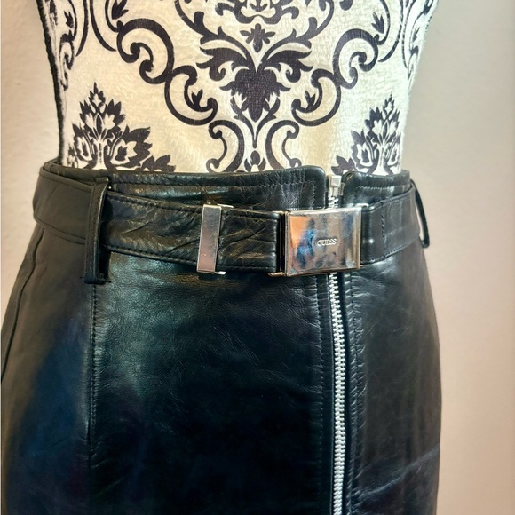 GUESS Genuine Leather Mini Skirt - Picture 3 of 7